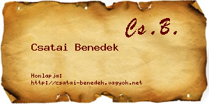 Csatai Benedek névjegykártya